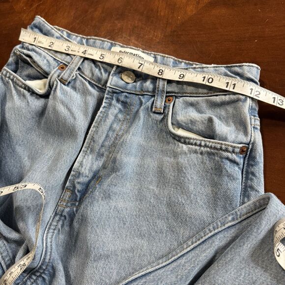 Reformation Delena High Rise Relaxed Jeans 24 Blue Denim Organic Cotton READ - Picture 7 of 16